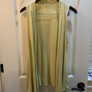 Splendid lime green and grey long vest/tunic, Size M